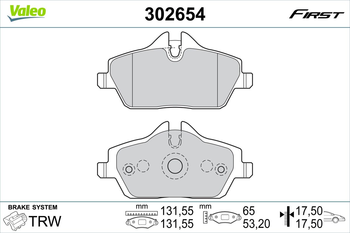 VALEO Fékbetét, mind 302654_VALEO